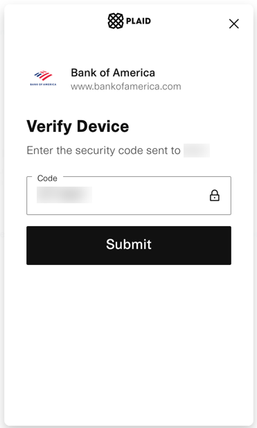 Device verification screen in Expensify