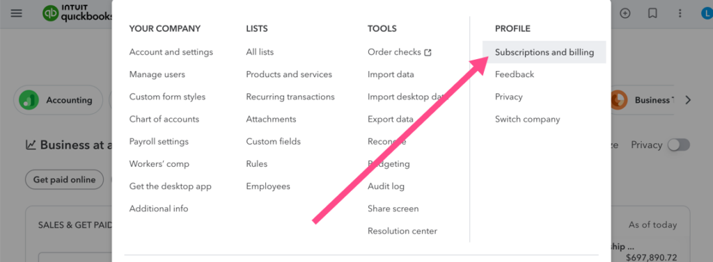 Screenshot of the Settings Menu