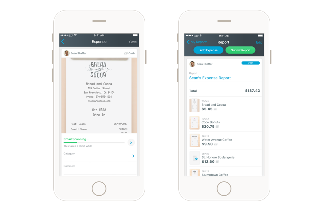screenshot of mobile app in Expensify